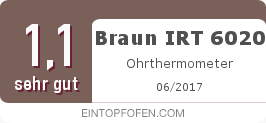 Testsiegel: Braun IRT 6020 Ohrthermometer